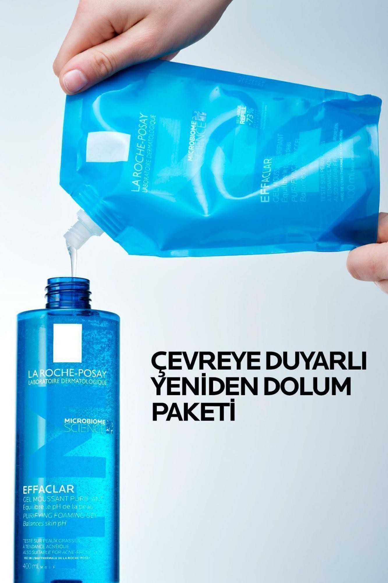 La Roche Posay Effaclar Yağlı Ciltler Için Temizleme Jeli 400ml - Refill