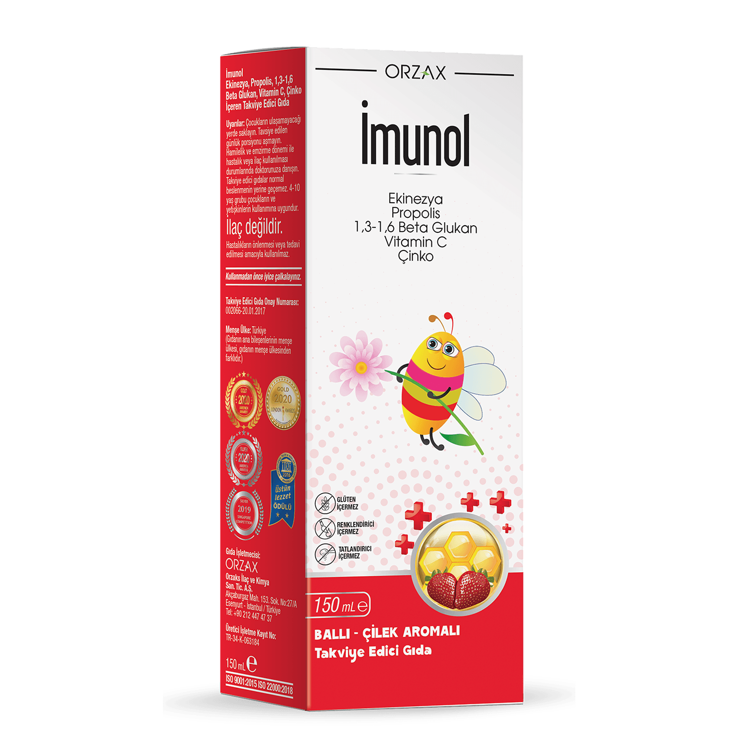 Ocean Portakallı Balık Yağı Şurubu 150 ml Imunol Şurup 150 ml 2 Li Set