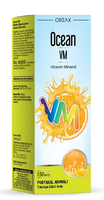 Ocean Vm Portakal Aromalı Şurup 150 ml