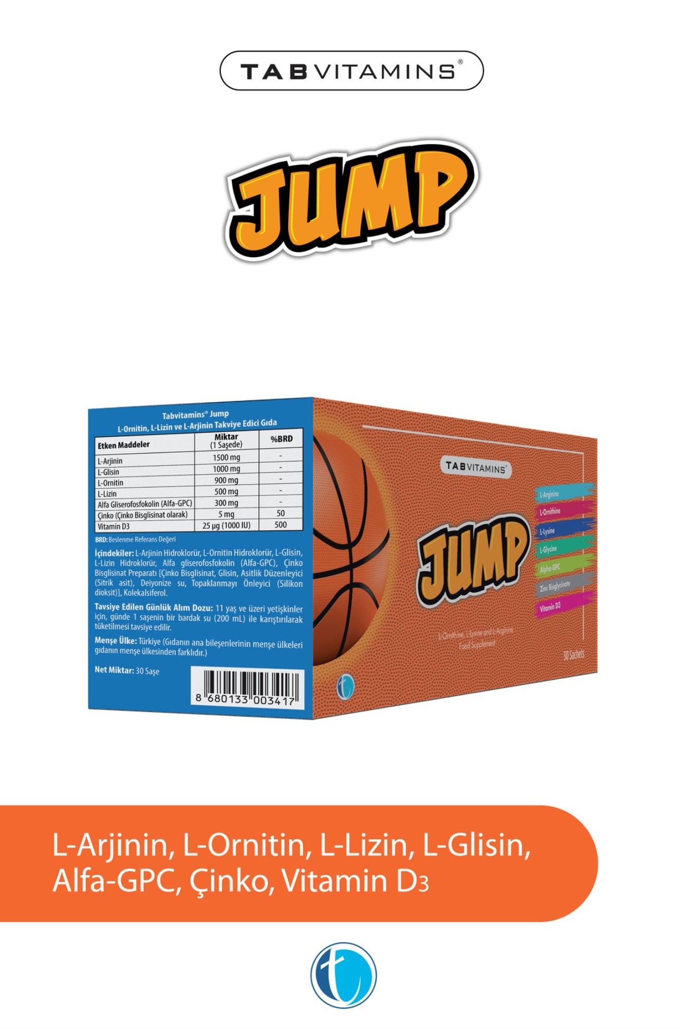 Tabvitamins Jump 30 Saşe