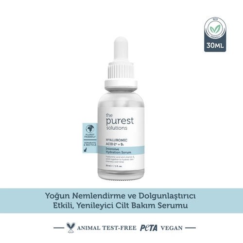 The Purest Solutions Yoğun Nemlendirme Ve Dolgunlaştırıcı Etkili Yenileyici Hyalüronik Asit Cilt Bakım Serumu 30 ml