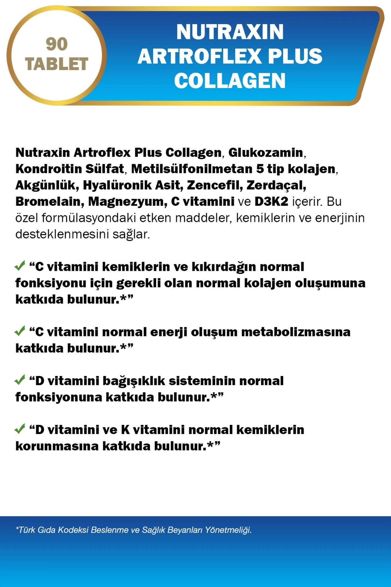 Nutraxin Artroflex Plus Collagen 90 Tablet