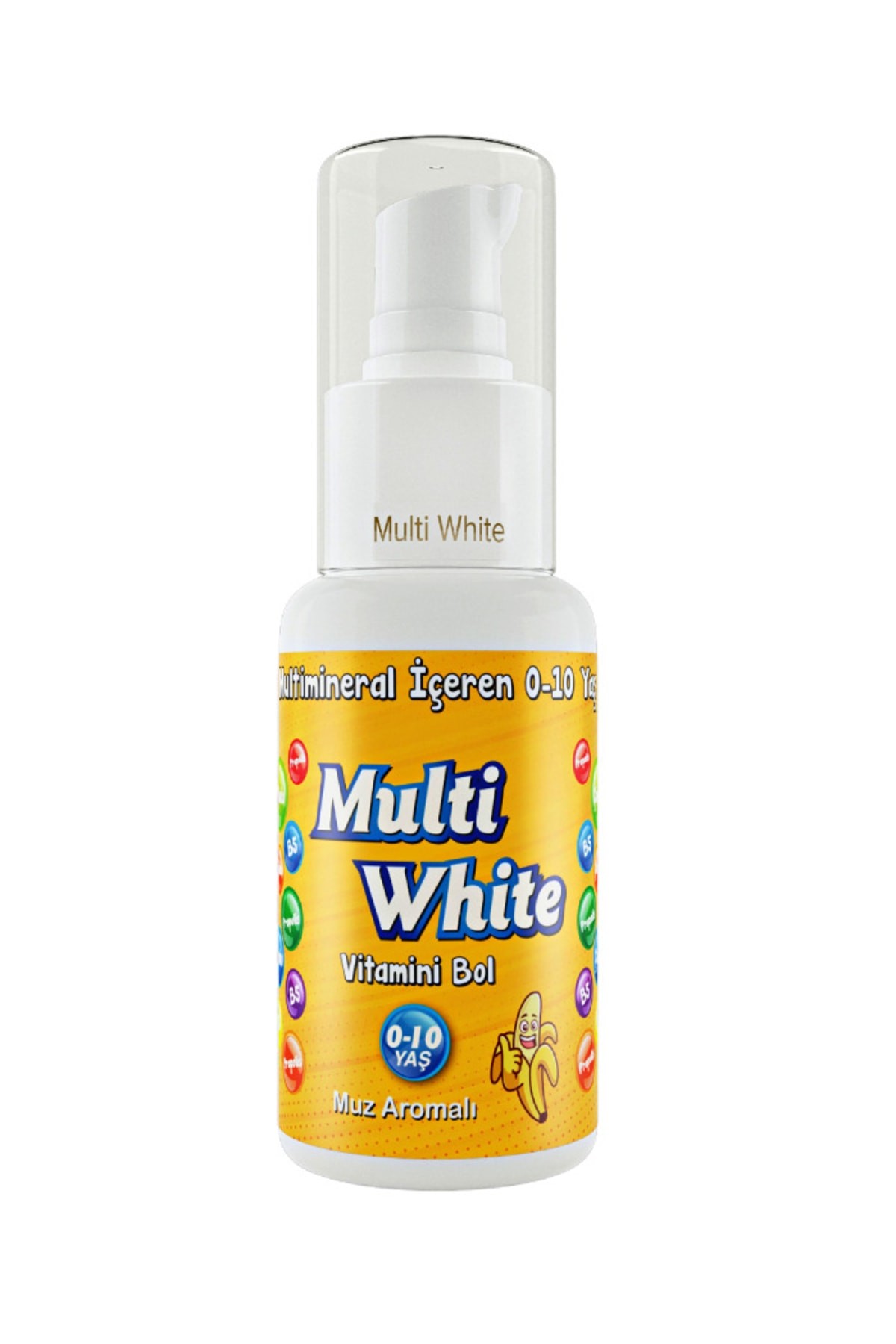 Multi White 0-10 Yaş Multivitamin Ve Multimineral Içeren Natural Muz Aromalı Çocuk Diş Macunu 50 ml