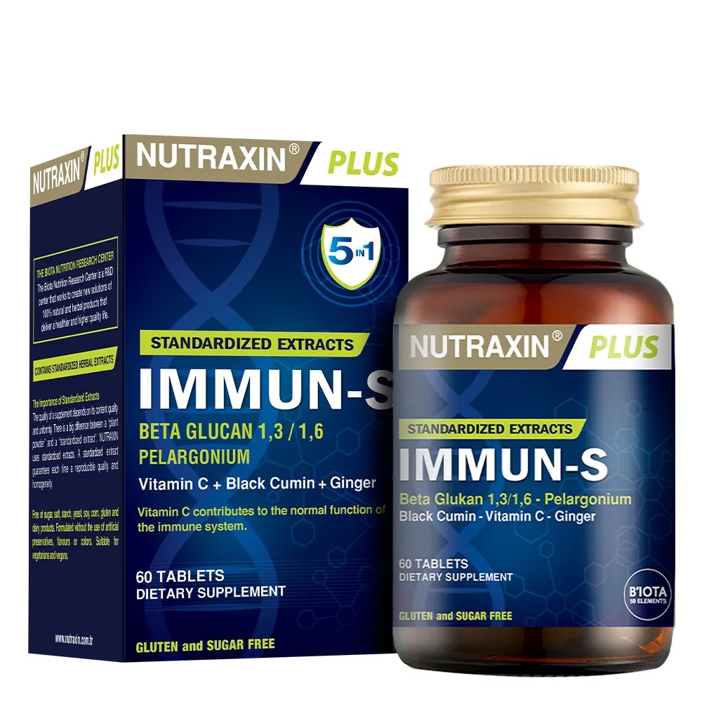 Nutraxin Immun-S - Vitamin Takviyesi 60 Tablet