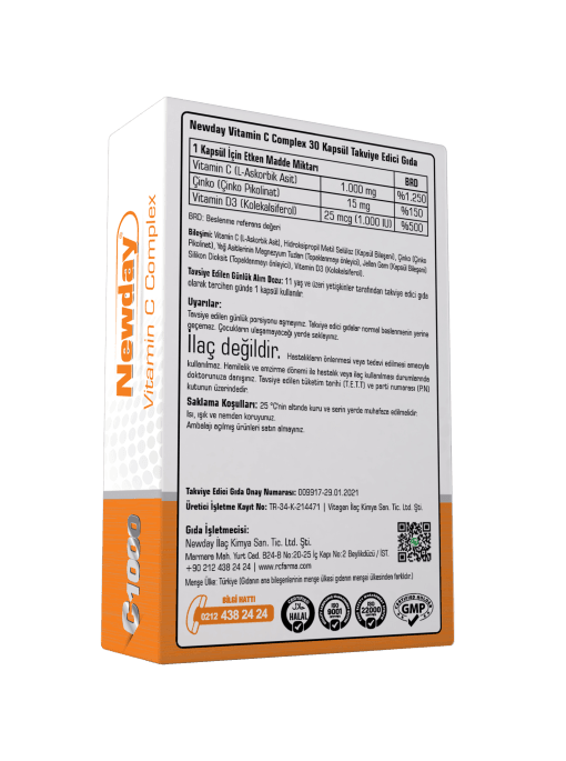 Newday Vitamin C Complex 30 Kapsül