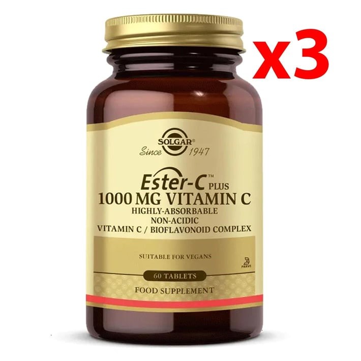 Solgar Ester C Plus Vitamin C 1000 mg 60 Tablet 3 Adet