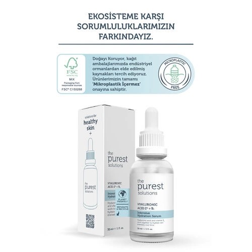 The Purest Solutions Yoğun Nemlendirme Ve Dolgunlaştırıcı Etkili Yenileyici Hyalüronik Asit Cilt Bakım Serumu 30 ml