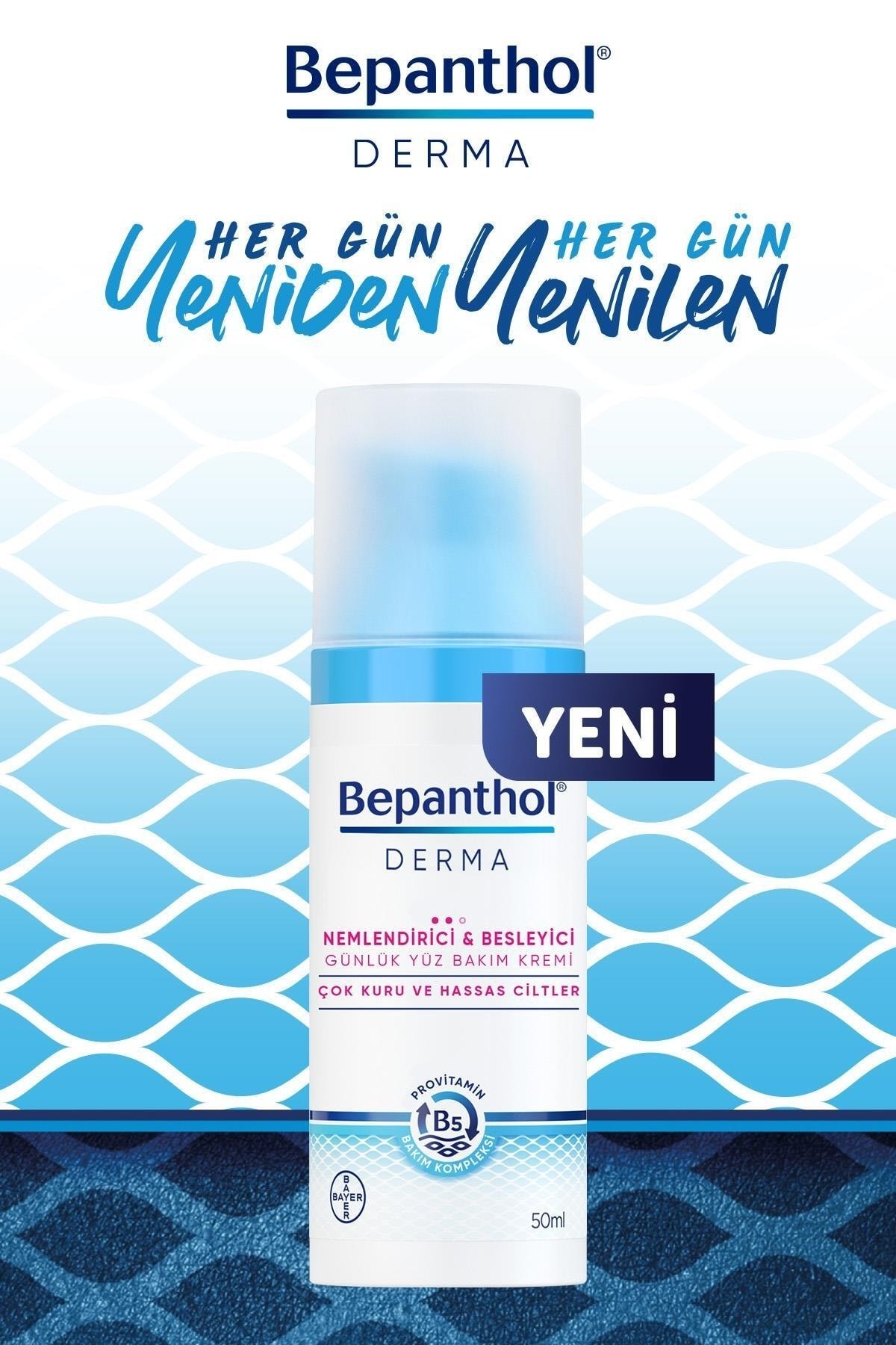 Bepanthol Derma Nemlendirici Besleyici Günlük Yüz Bakım Kremi 50 ml