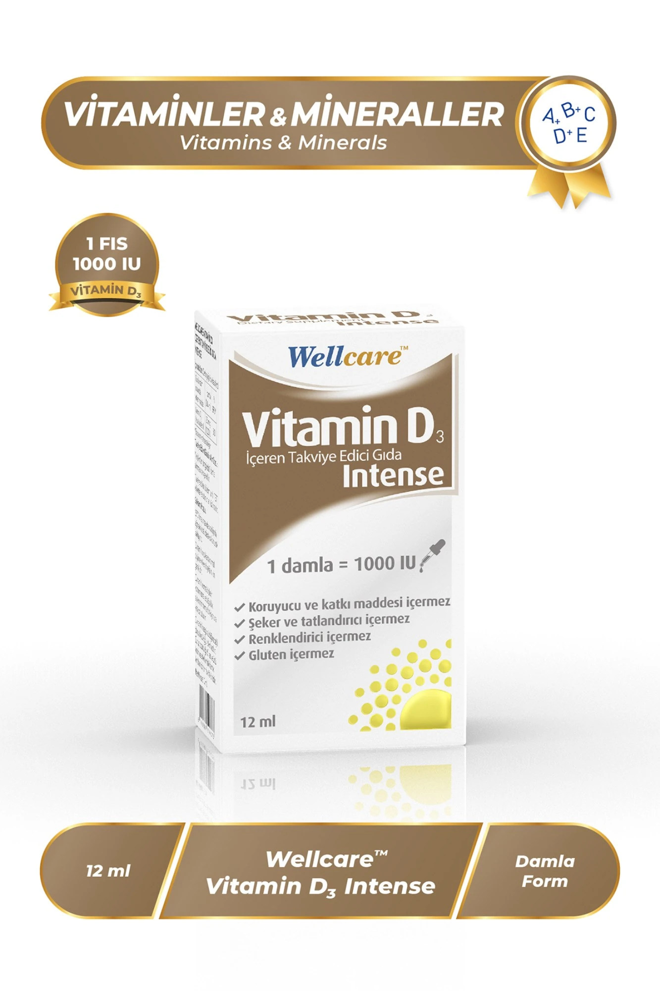 Wellcare Vitamin D3 Intense 1000 IU 12 ml