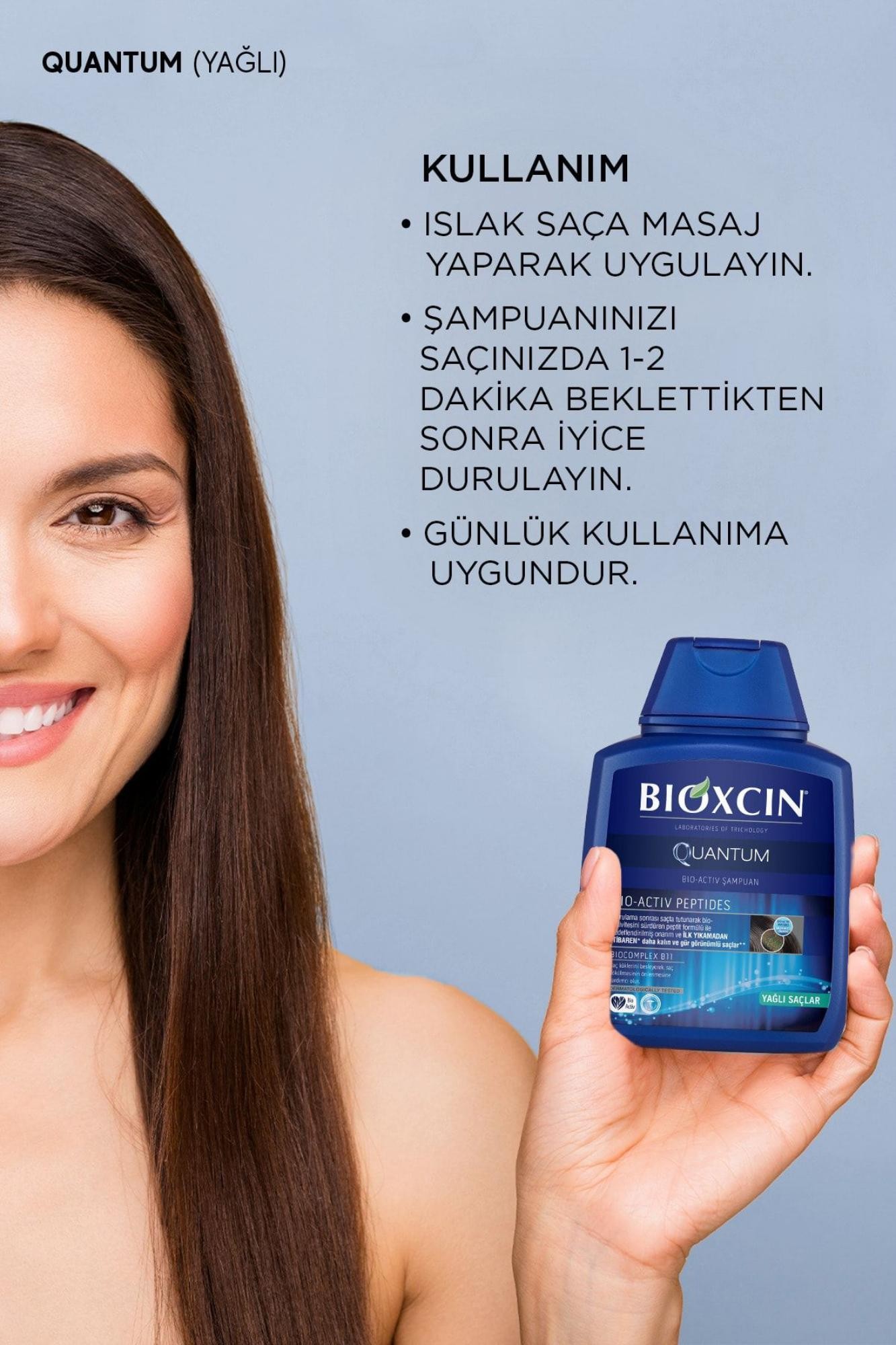 Bioxcin Quantum Şampuan 3 Al 2 Öde Yağlı Saçlar Için 3x300 Ml - Ince Telli Saçlar Için Dökülme Şampuanı