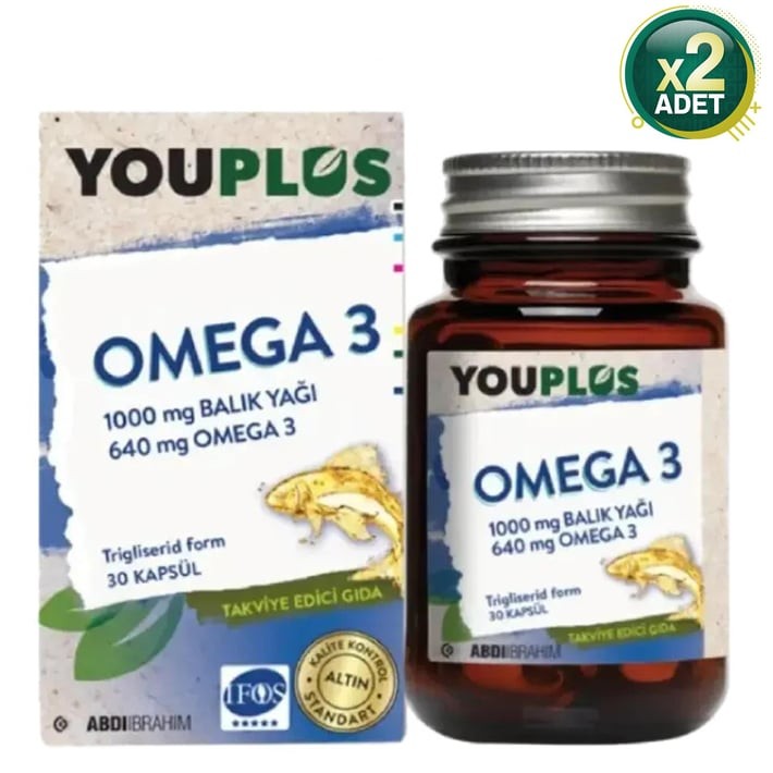  Youplus Omega 3 1000 Mg 30 Kapsül 2 Adet
