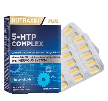 Nutraxin 5 Htp Complex 30 Tablet - Magnezyum Ginkgo Biloba B12 CoQ10 Kafein Çinko L-Carnitin B6