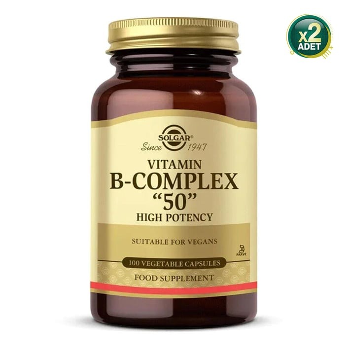 Solgar Vitamin B Complex 50 Mg 100 Kapsül 2 Adet