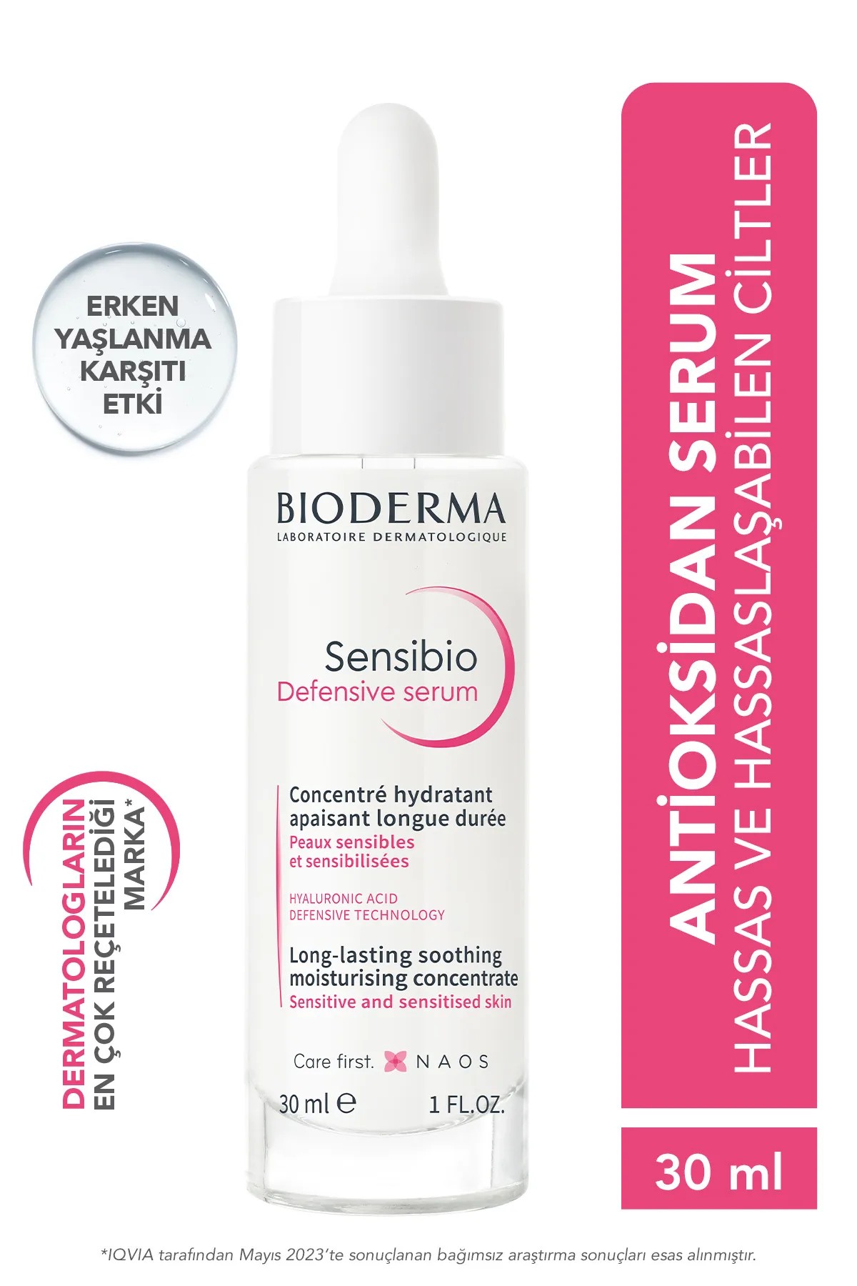 Bioderma Sensibio Defensive Serum Hassas Ciltler Için Antioksidan Içeren Nemlendirici Serum 30 ml