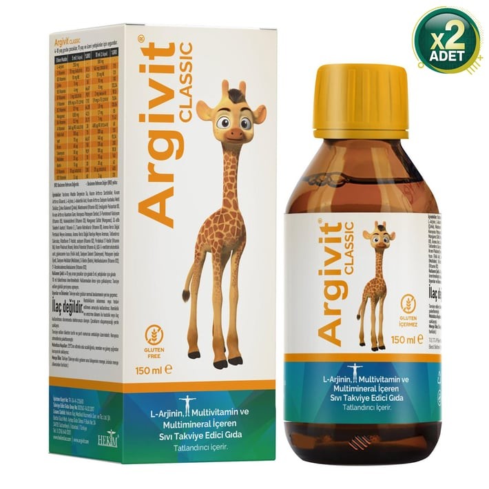 Argivit Classic Şurup 150 ml - Portakal Ve Vanilya Aromalı 2 Adet
