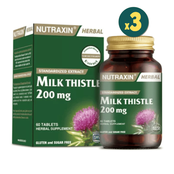 Nutraxin Milk Thistle 200 Mg 60 Tablet 3 Adet