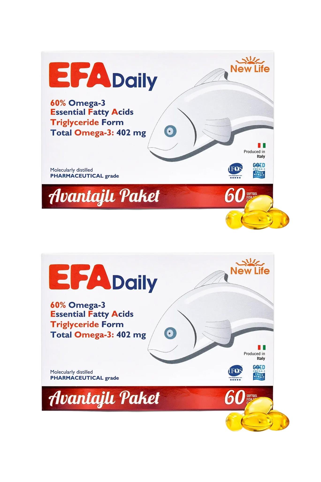 New Life Efa Daily Avantajlı Paket 60 Kapsül 2 Adet