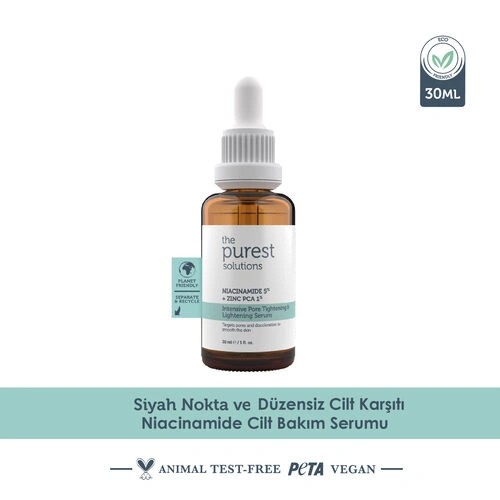 The Purest Solutions Gözenek, Sivilce Ve Siyah Nokta Karşıtı Niacinamide Serum 30 ml