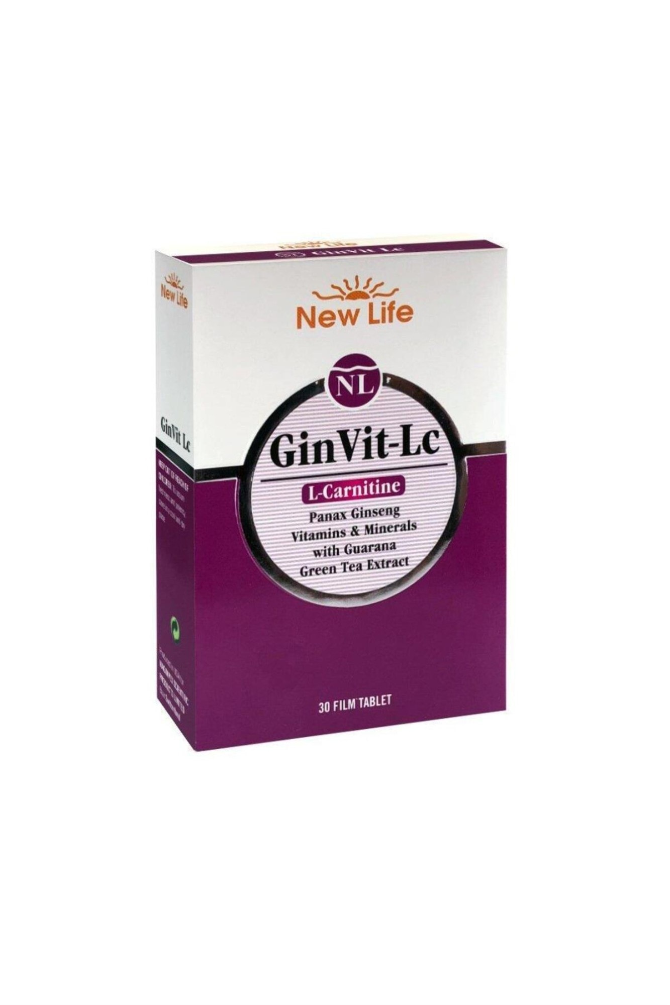 New Life GinVit-Lc L- Carnitine 30 Film Tablet