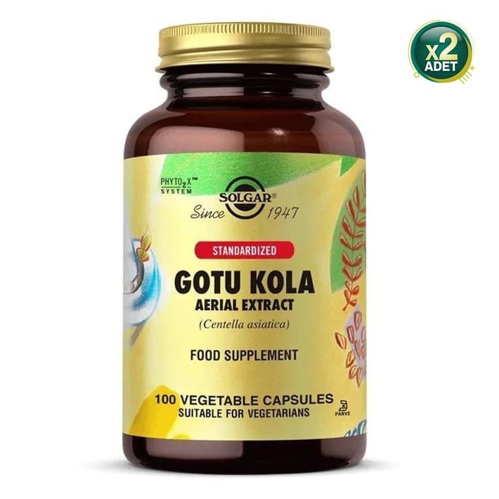 Solgar Gotu Kola Aerial Extract 100 Kapsül 2 Adet