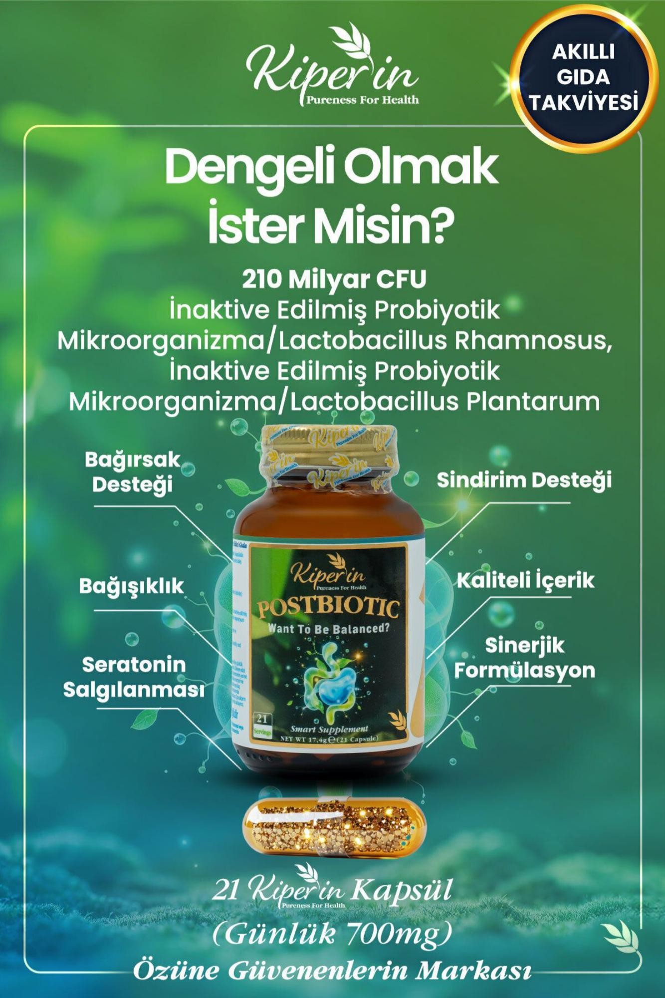 Kiperin Postbiyotik 21 Kapsül