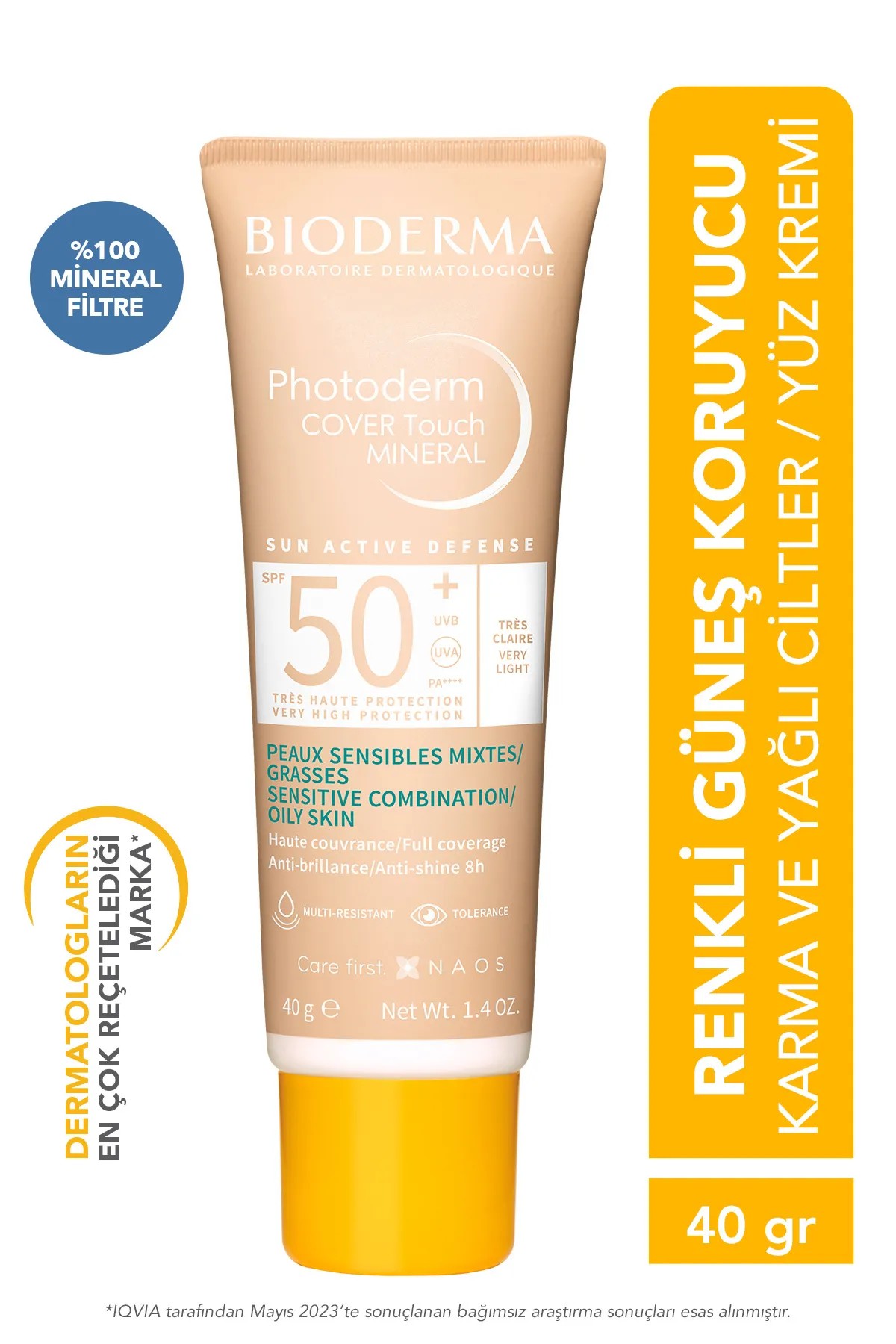 Bioderma Photoderm Cover Touch Spf50+ Light 40 Ml