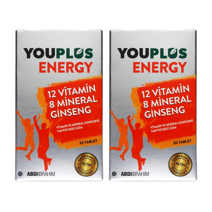 Youplus Energy Vitamin ve Mineral Kompleksi 30 Tablet 2 Adet