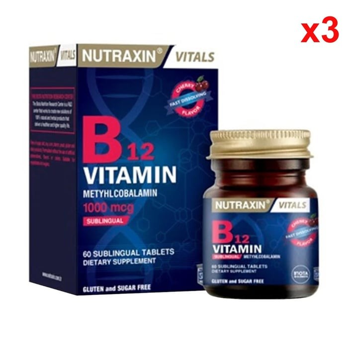 Nutraxin B12 Vitamin 1000mcg 60 Tablet 3 Adet