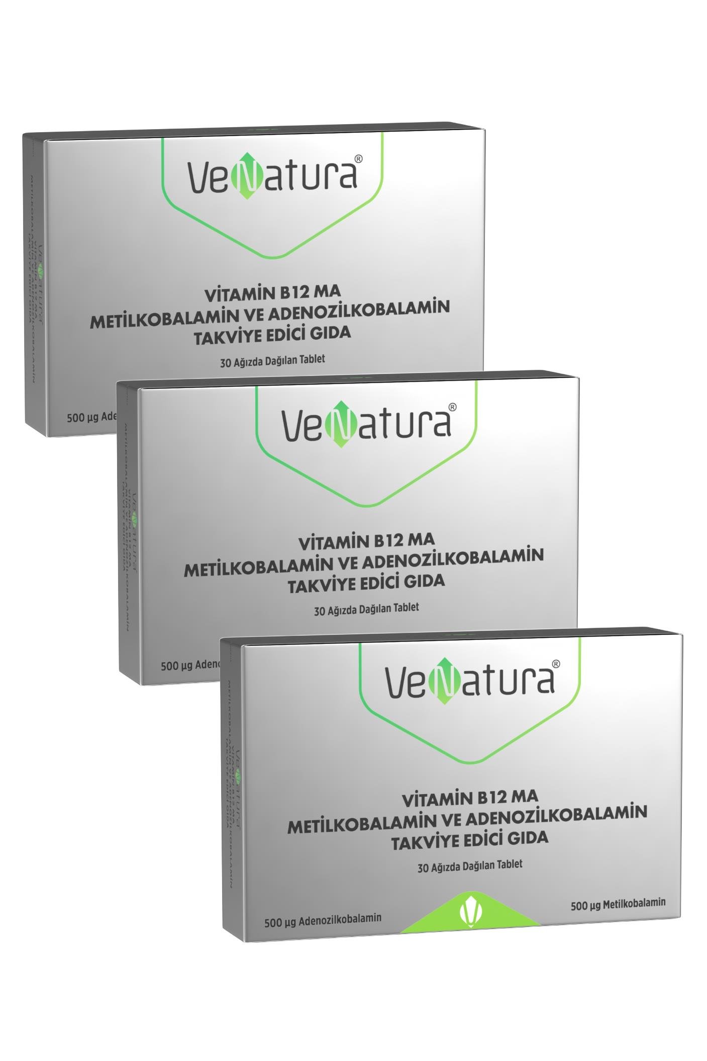 Venatura Vitamin B12 Ma 30 Tablet 3 Adet
