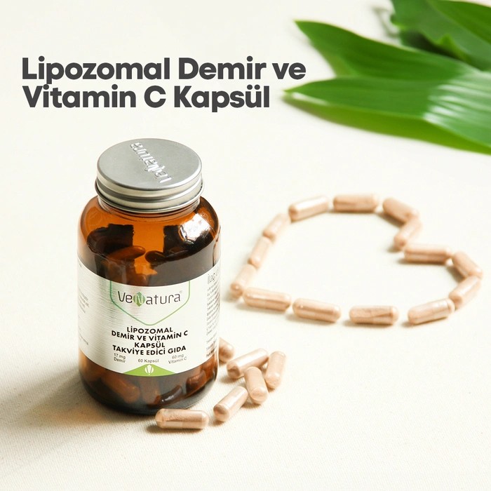 Venatura Lipozomal Demir ve Vitamin C 60 Kapsül