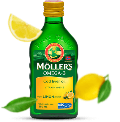 Möller's Omega-3 Limonlu Balık Yağı Şurubu Takviye Edici Gıda 250 ml