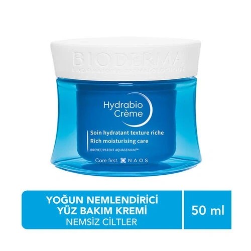 Bioderma Hydrabio Cream Hyalüronik Asit Niasinamid E Vitamini İçeren Yoğun Nemlendirici Yüz Bakım Kremi 50 ml