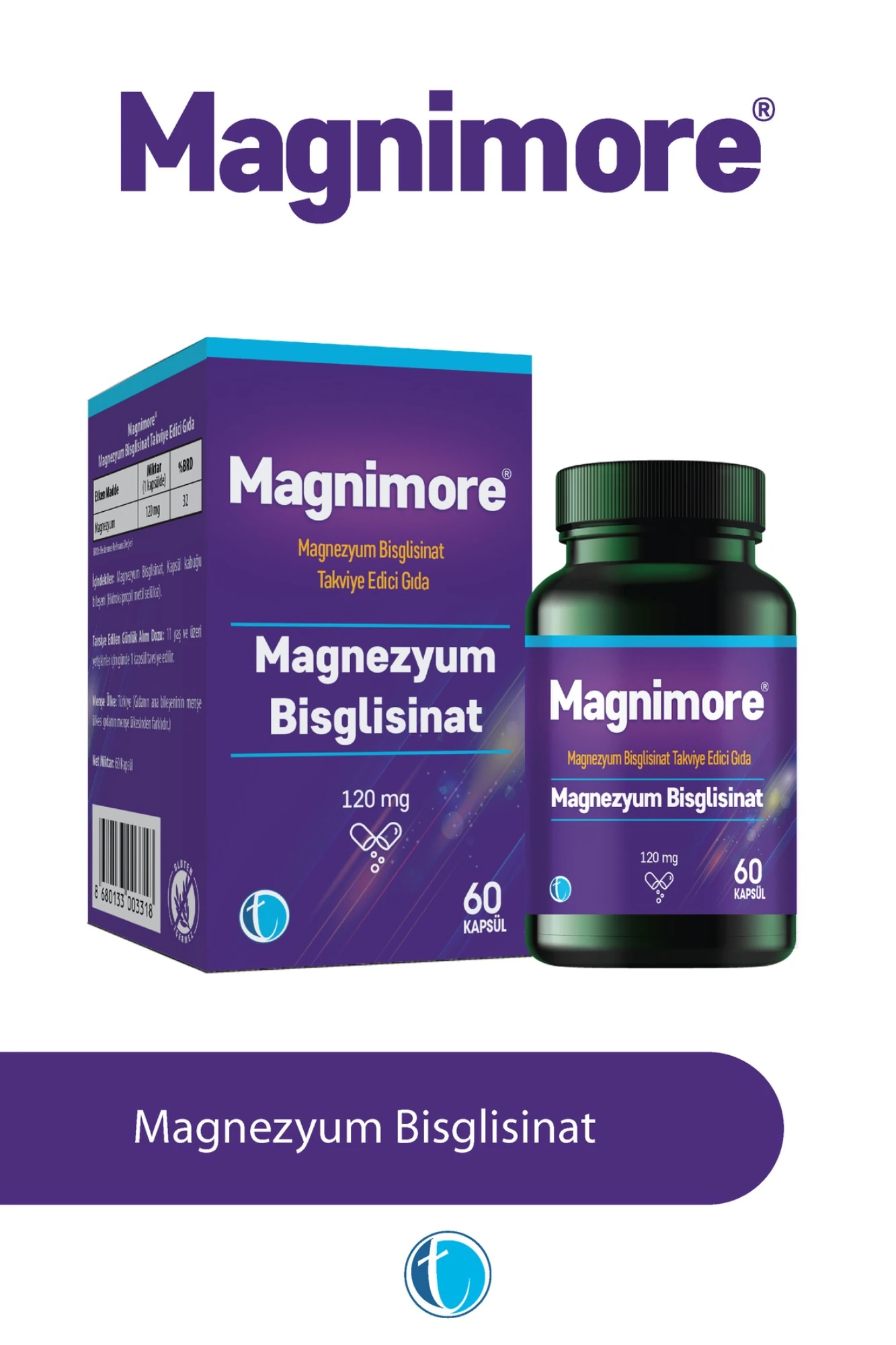 Magnimore Magnezyum Bisglisinat 60 Kapsül