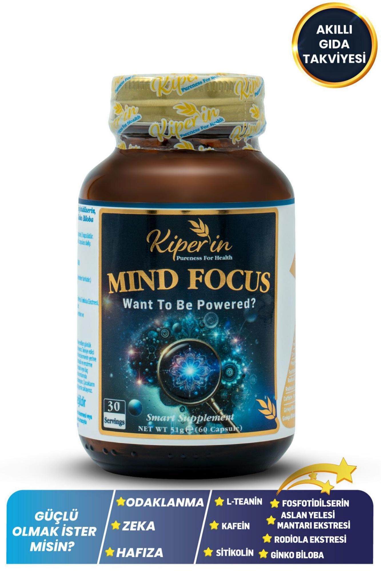 Kiperin Mind Focus 60 Kapsül