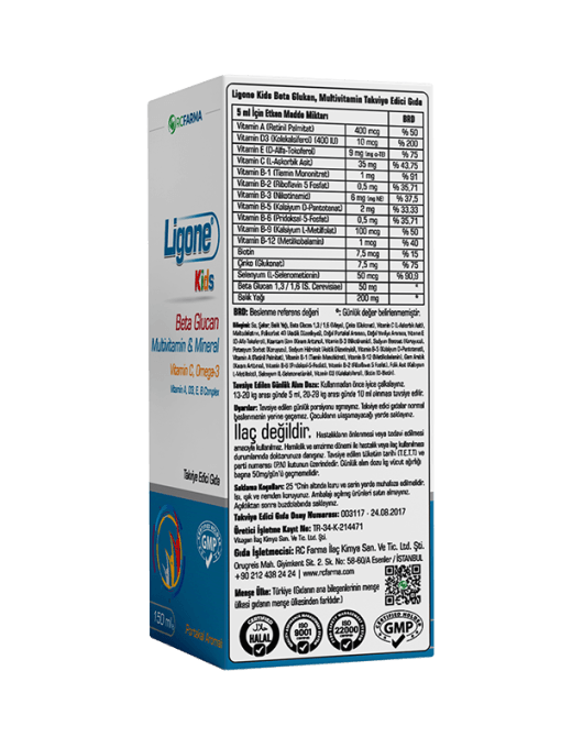 Lıgone Kids Beta Glucan Multivitamin Ve Mineral Şurup 150 ml