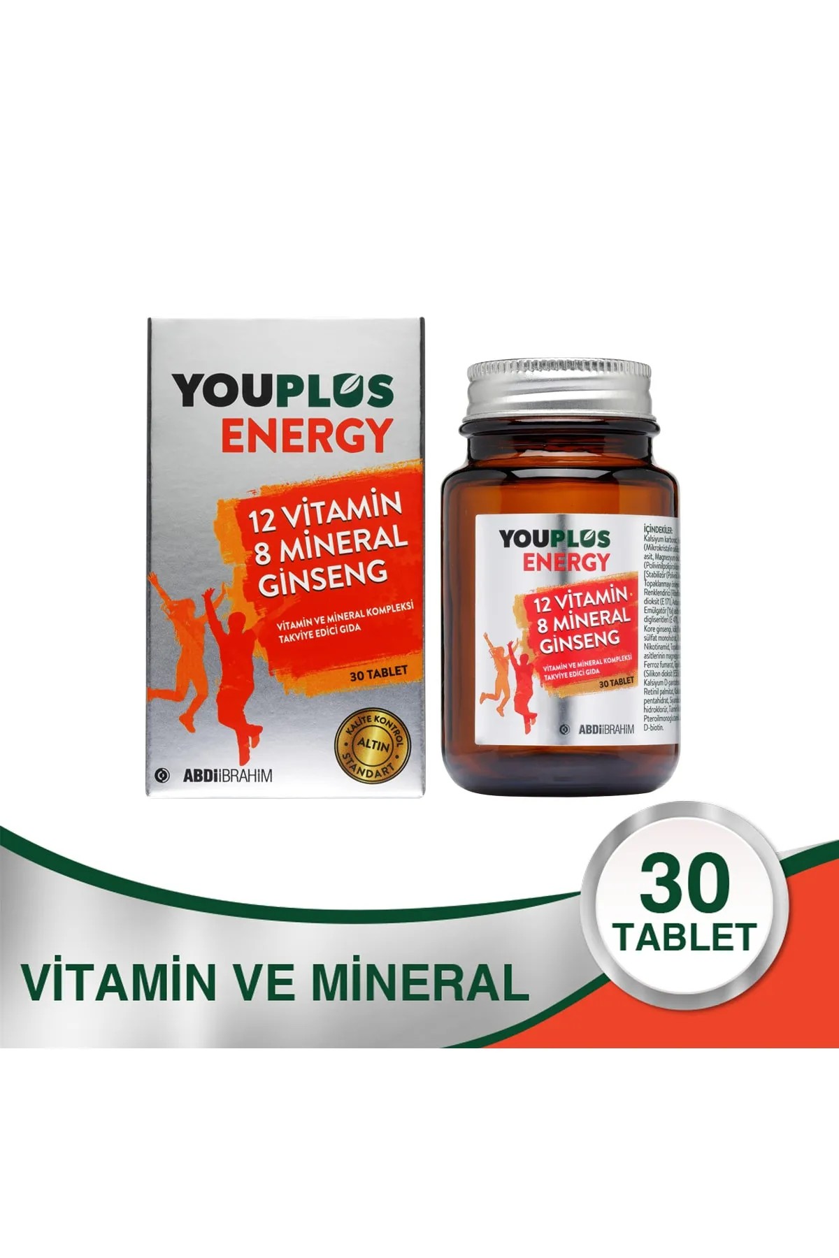 Youplus Energy Vitamin ve Mineral Kompleksi 30 Tablet