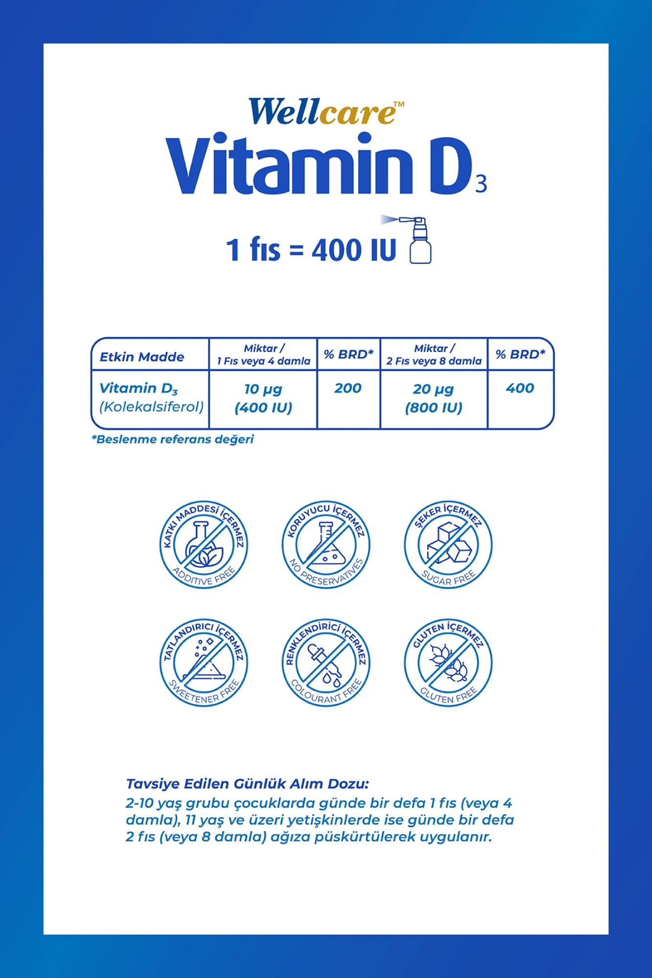 Wellcare Vitamin D3 400 IU 30 ml