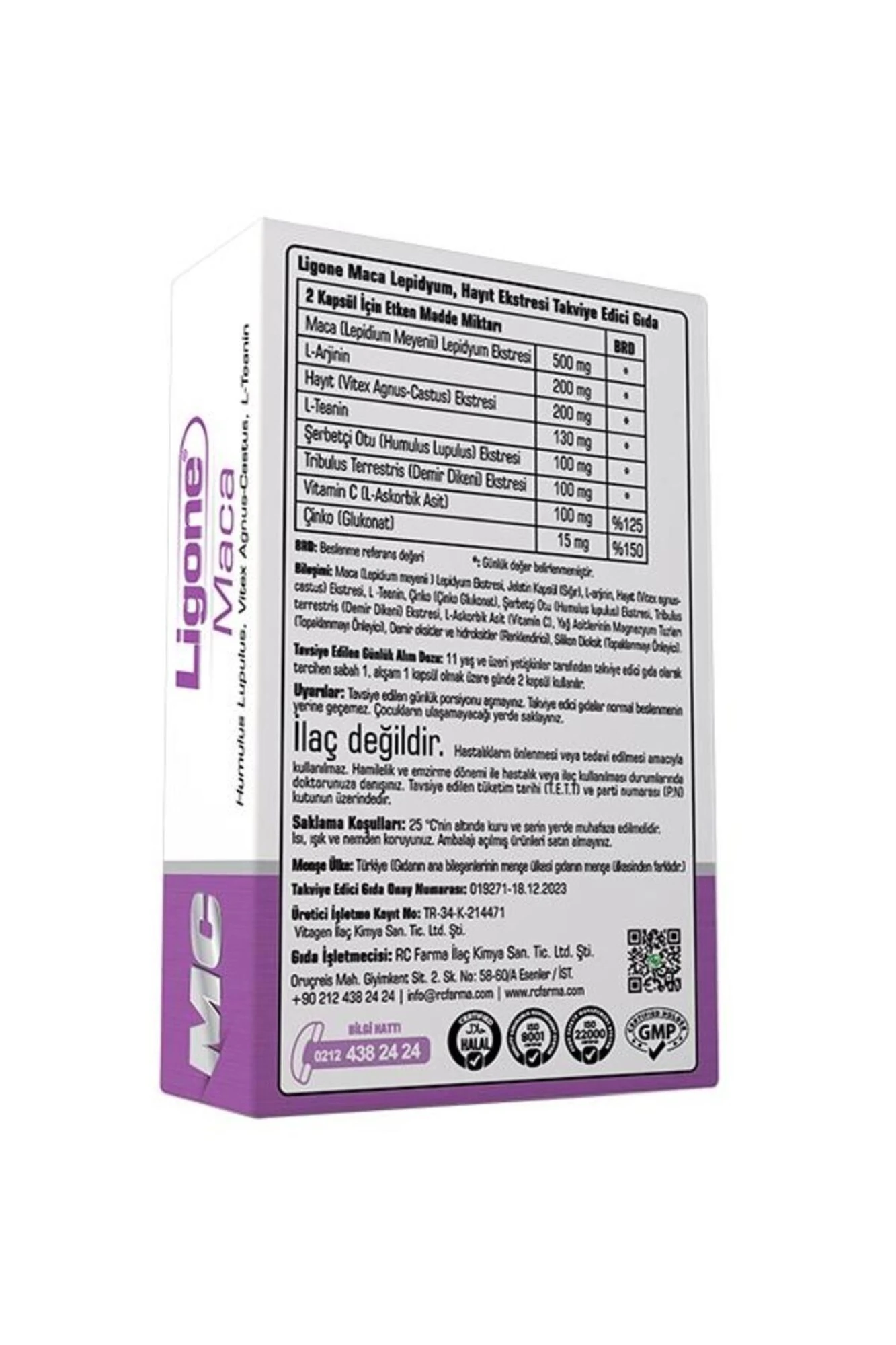 Ligone Maca 60 Kapsül