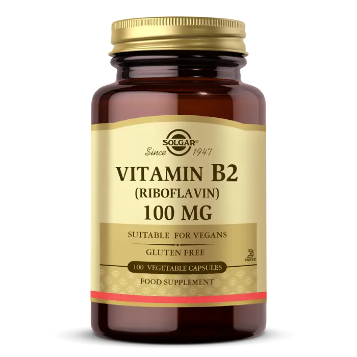 Solgar Vitamin B2 Riboflavin 100 mg 100 Kapsül