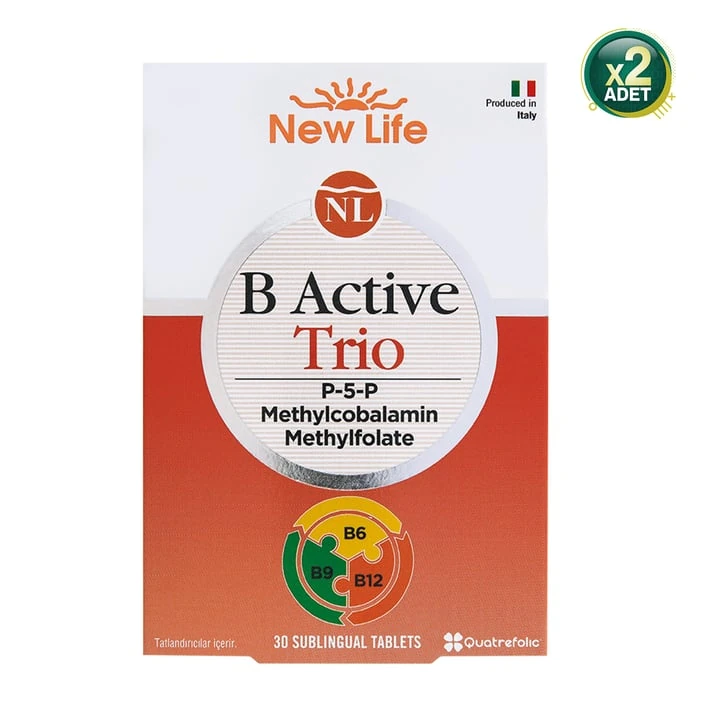 New Life B Active Trio Dil Altı 30 Tablet 2 Adet