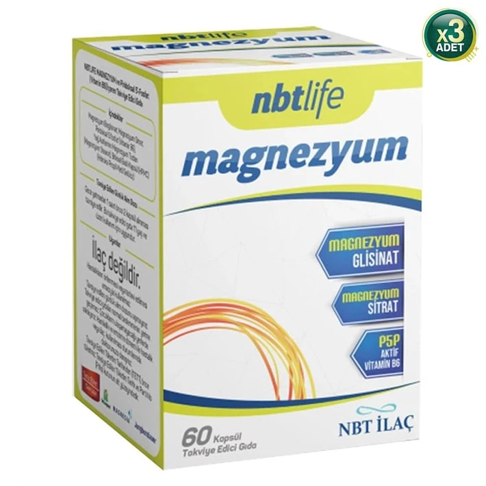 Nbtlıfe Magnezyum 60 Kapsül 3 Adet