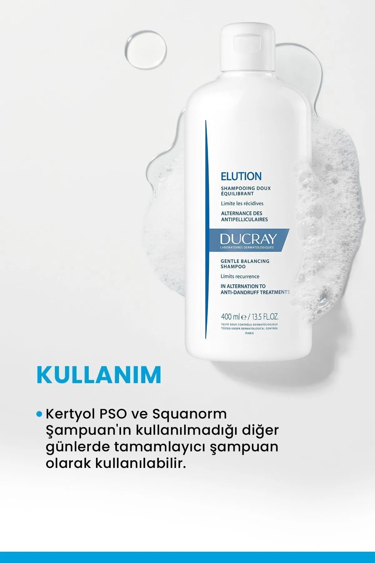 Ducray Elution Şampuan Tamamlayıcı Bakım 400ml