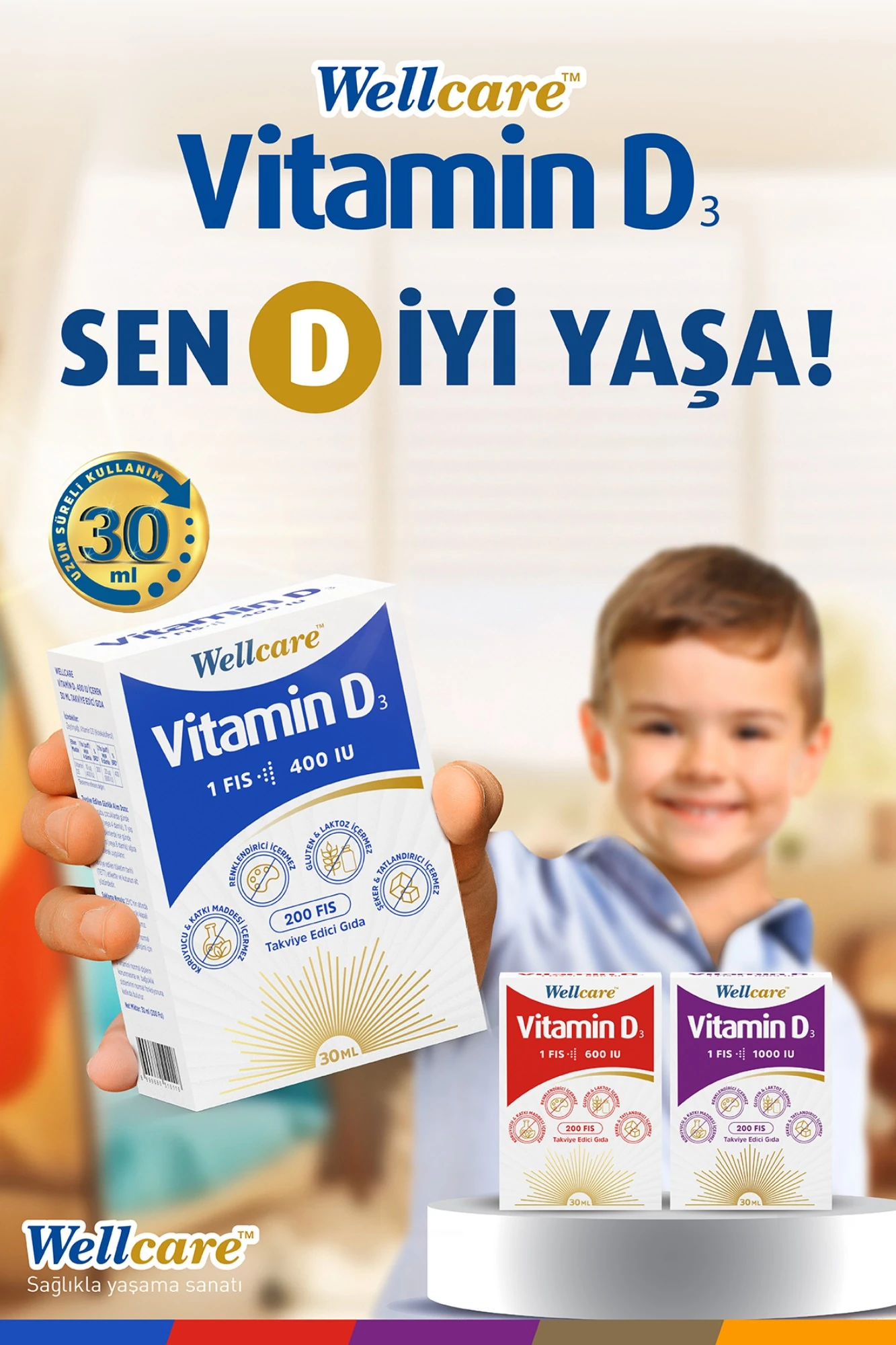 Wellcare Vitamin D3 1000 IU 30 ml