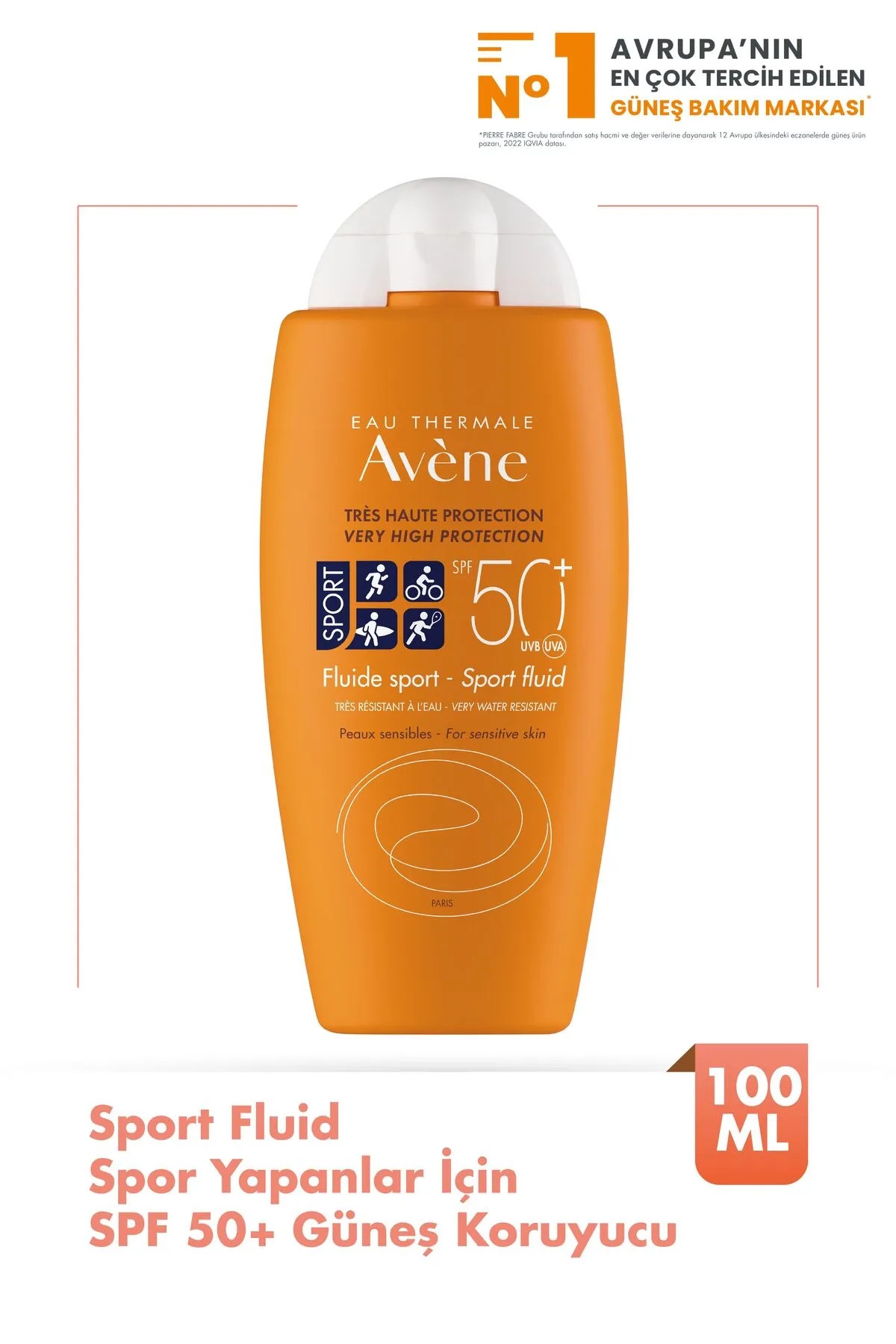 Avene Fluid Sport Güneş Koruyucu Krem Spf+50 100 ml.