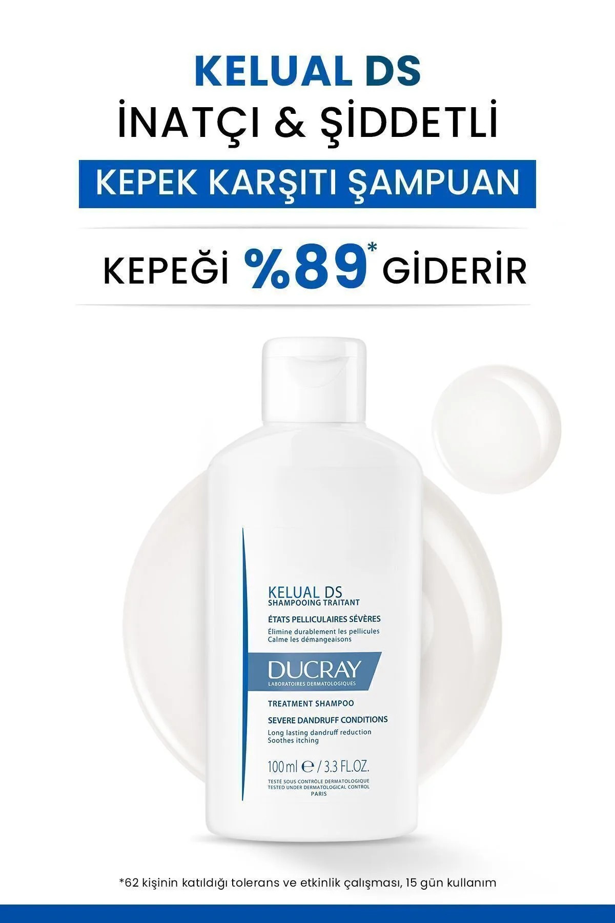 Ducray Kelual Ds Kepek Karşıtı Bakım Şampuanı 100 ml