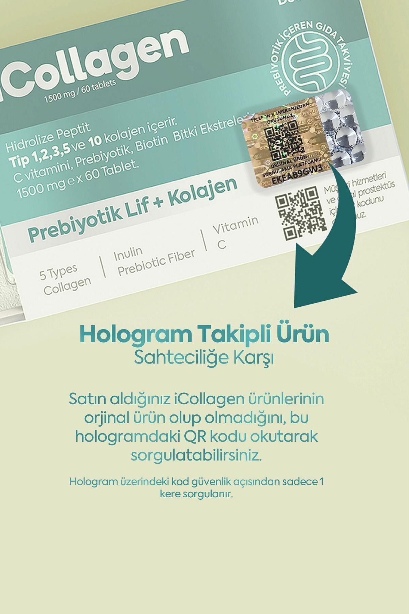 iCollagen Kolajen ve Probiyotik 60 Tablet