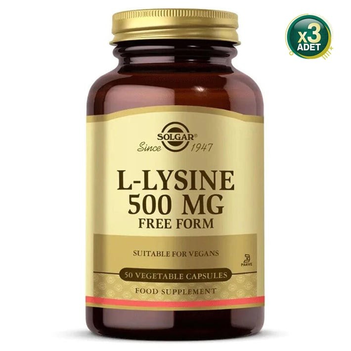 Solgar L-lysine 500 Mg 50 Kapsül 3 Adet