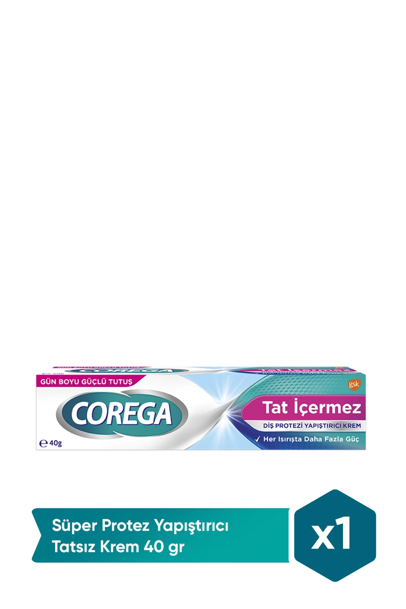 Corega Süper Diş Protezi Yapıştırıcı Tat İçermez Krem 40 gr