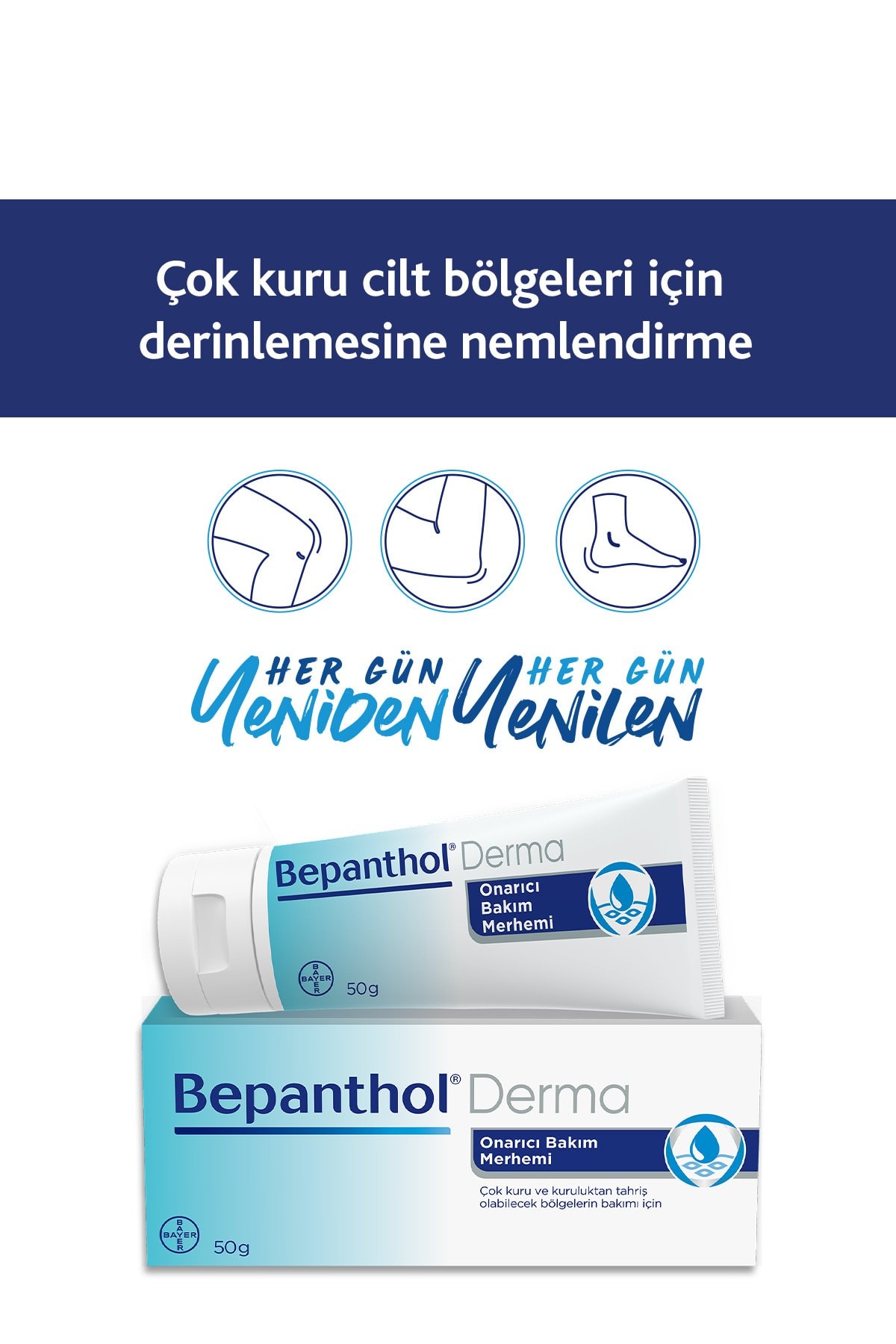 Bepanthol Onarıcı Bakım Merhemi 50gr l Çok Kuru Ciltler ve Tahrişe Yatkın Bölgeler İçin Bakım