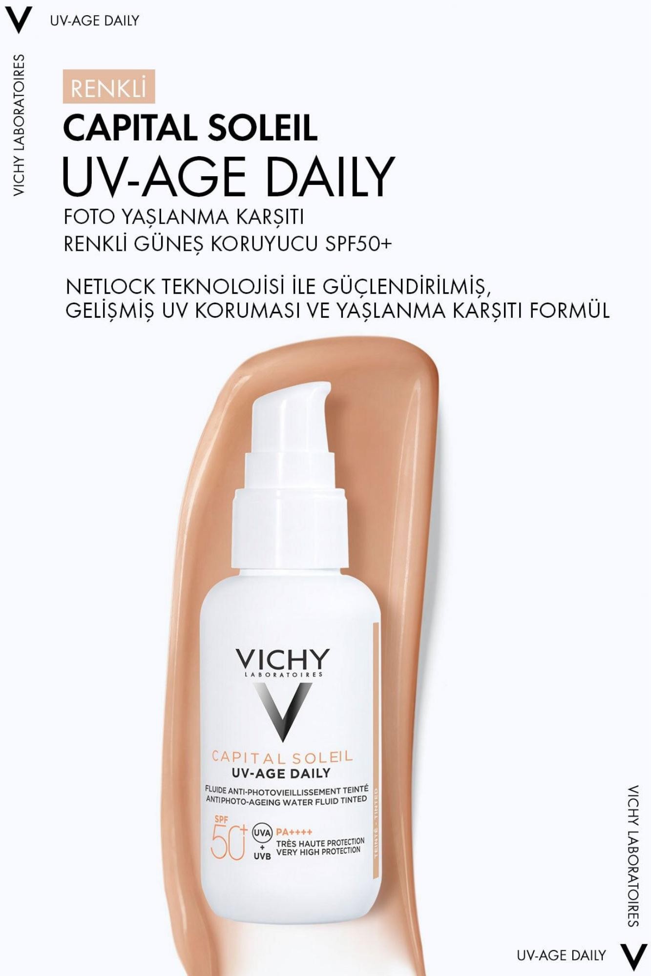 Vichy Capital Soleil Uv Age Daily Foto Yaşlanma Karşıtı Renkli Spf50+ Güneş Koruyucu Krem